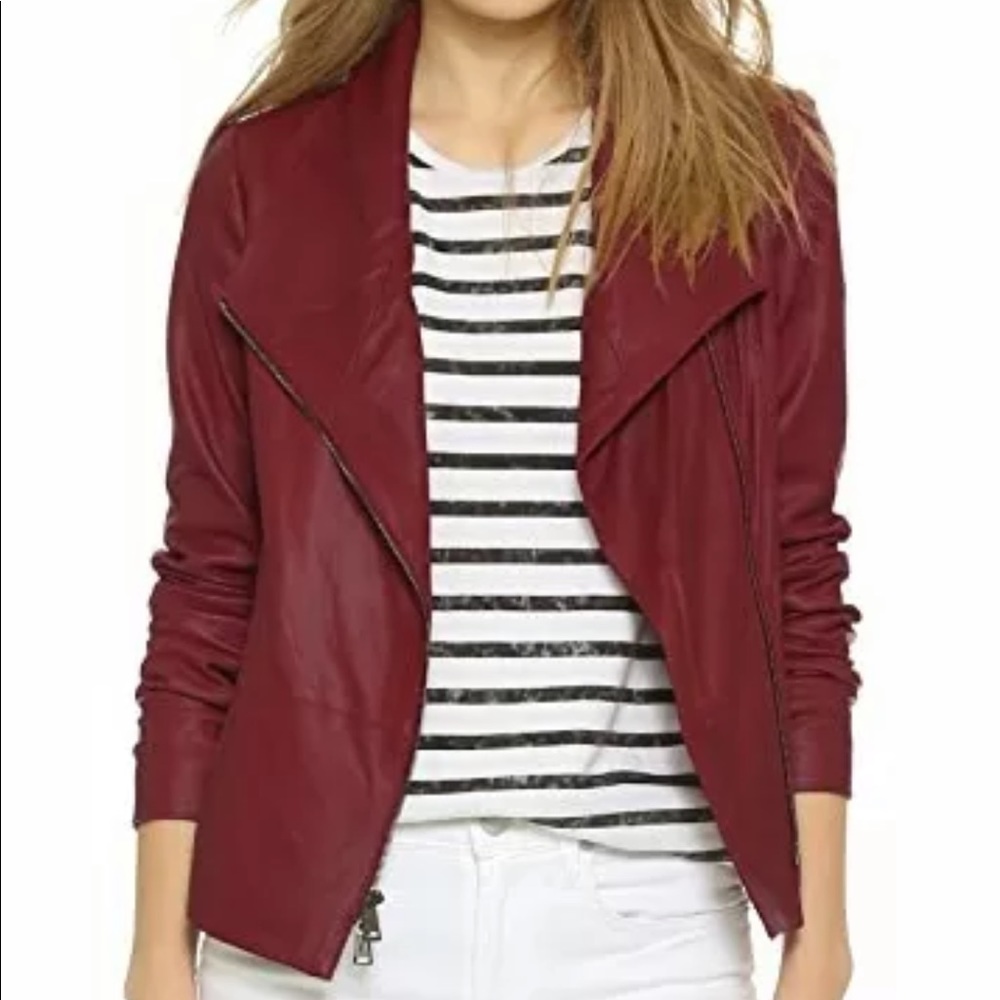 Vince Scuba Leather Jacket XS